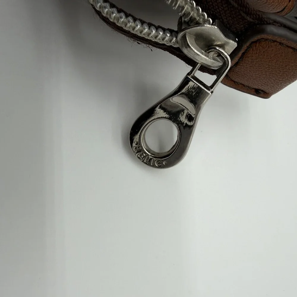 Relic Prescott Leather Shoulder Hobo Bag Y2K Black and Brown